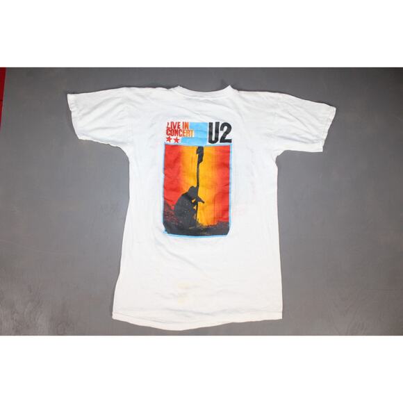 Vintage 80’s U2 The Unforgettable Fire Tour 1985 Double Concert T Shirt Small - Picture 10 of 12
